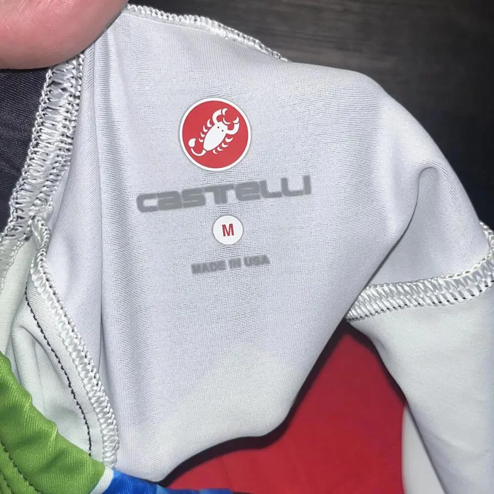 Castelli Women's Padded Cycling Shorts Black/Lime Green/Blue/White Size M - Picture 5 of 6